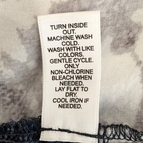 CATO EST 1946, Brown/Black Lightweight Tie Dye Peasant Blouse Top; Size L - Picture 6 of 6